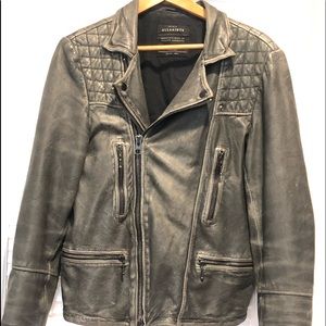 All Saints Leather Cargo Jacket